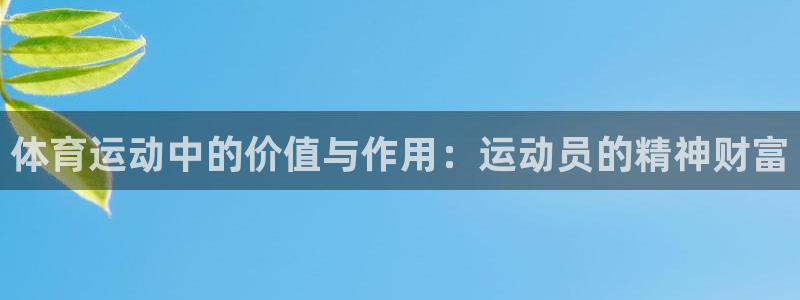 oety欧亿：体育运动中的价值与作用：运动员的精神财富